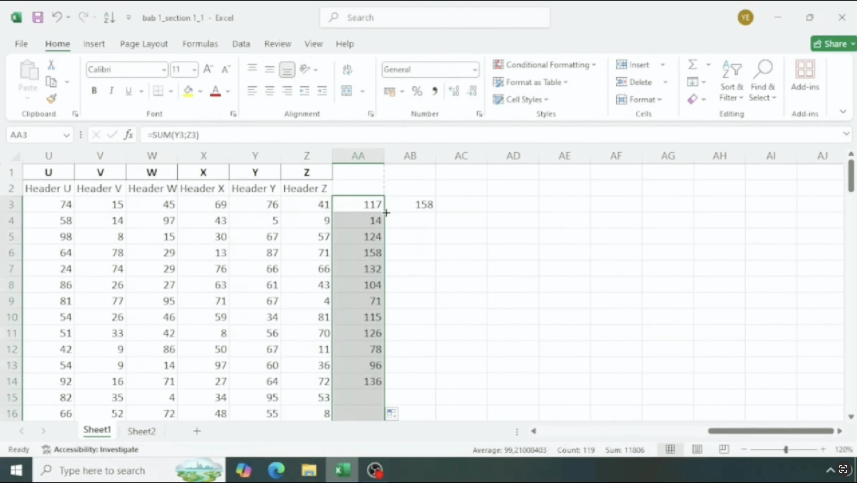 Screenshot materi kursus 1: Pengenalan Antarmuka Excel
